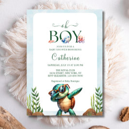 Oh Junge unter der Meeresschildkrötendusche Einladung