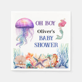 Oh Junge unter der Quallendusche Serviette