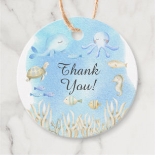 Oh Junge unter der Sea Baby Dusche Gefallen Gesche Geschenkanhänger