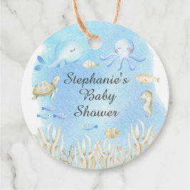 Oh Junge unter der Sea Baby Dusche Gefallen Gesche Geschenkanhänger