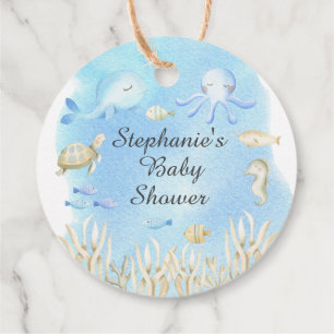 Oh Junge unter der Sea Baby Dusche Gefallen Gesche Geschenkanhänger
