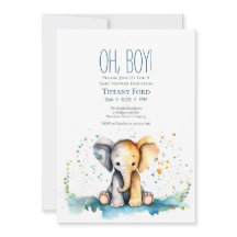 Oh Junge! Vertikales Baby Elephant Safari Baby Dus