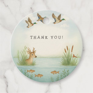 Oh Junge! Woodland Babydusche Geschenkanhänger