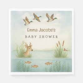 Oh Junge! Woodland Babydusche Napkins Serviette