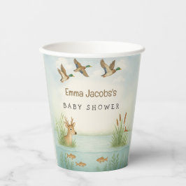 Oh Junge! Woodland Babydusche Pappbecher