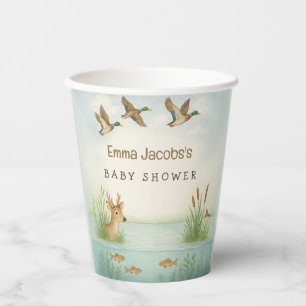 Oh Junge! Woodland Babydusche Pappbecher