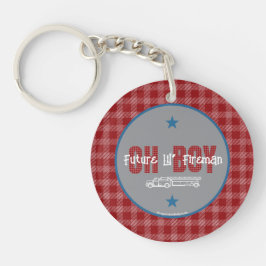 Oh Junge Zukünftiger Feuerwehrmann neues Baby Schlüsselanhänger