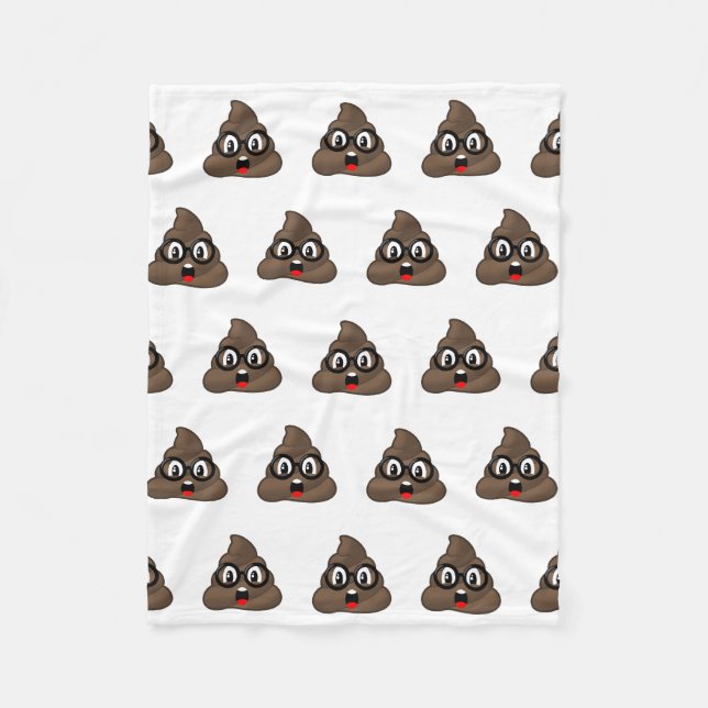 Oh kacken Sie Emoji w/Glasses Fleecedecke (Vorderseite)