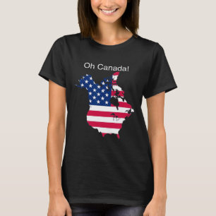 Oh Kanada Lustige Trump Karte Von USA 2 T-Shirt