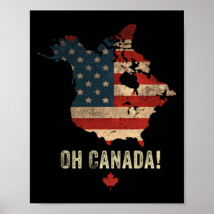 Oh Kanada! Lustiges Trump 47 Shirt Kanada Und USA Poster