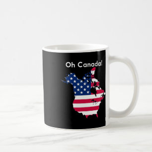 Oh Kanada Shirt Karte der USA Funny Trump 2025 1 Kaffeetasse