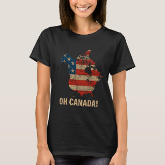 Oh Kanada Shirt Karte der USA Funny Trump 2025 4