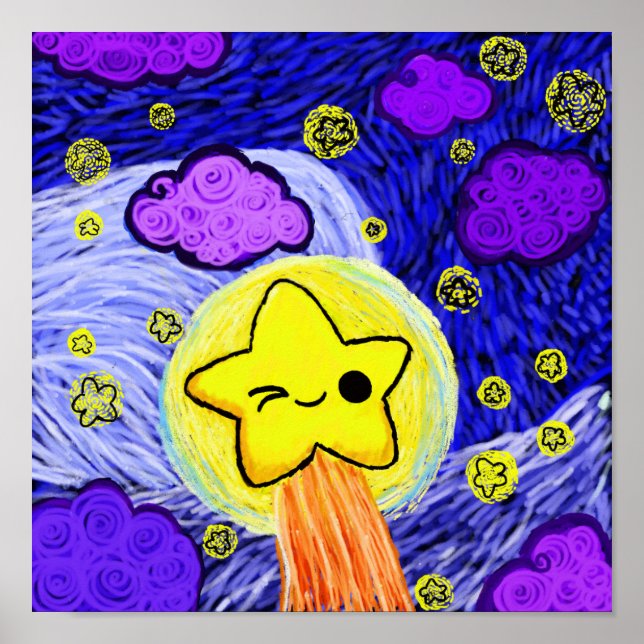 Oh Kawaii, Starry Night Poster (Vorne)