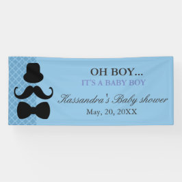 OH! Kleine Mann-Schnurrbart-Baby-Duschen-Fahne Banner