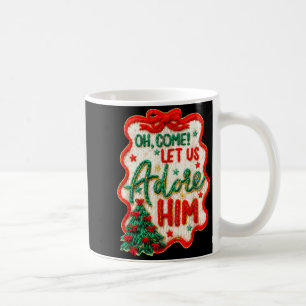 Oh Komm Lasst Uns Ihn Anbeten Garn Häkel Nativität Kaffeetasse