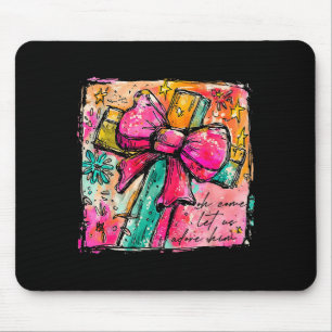 Oh kommt lasst uns ihn anbeten Faith Kreuz Christl Mousepad