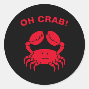 Oh Krabbe Lustige Meereswelt Meerestiere Krabbelwi Runder Aufkleber