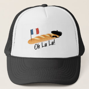 Oh La - French Baguette - Funny Francophile Truckerkappe
