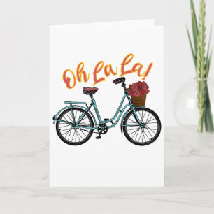 Oh La French Bicycle Funny French Redewendungen Karte
