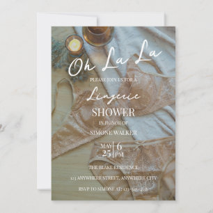 Oh La La Boho Lingerie Invitation à la douche nupt