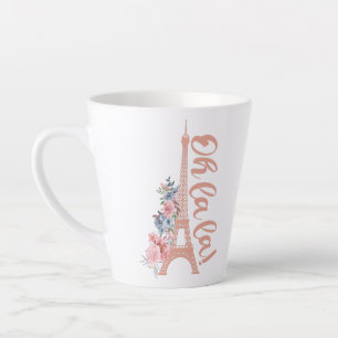 Oh La La - Eiffel Tower Paris Frankreich Milchtasse