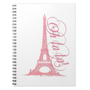 Oh La La - Eiffel Tower Paris Frankreich Notizblock