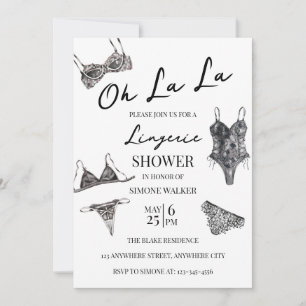 Oh La La Lingerie Invitation à la douche nuptiale