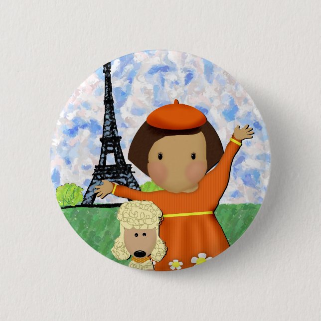 Oh La-La-Paris-Knopf Button (Vorderseite)