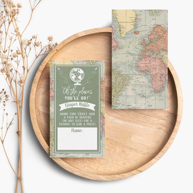 "Oh les endroits où tu iras !" Baby shower Carte d (Créateur téléchargé)