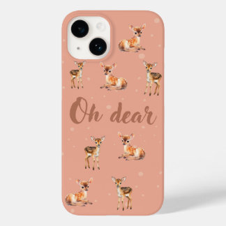 Oh, liebe iPhone Fall in Peach und Brown Case-Mate iPhone 14 Hülle
