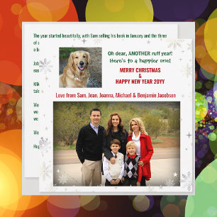 Oh lieber Ruff Jahr Funny Pet Hund Foto Weihnachte Feiertagskarte