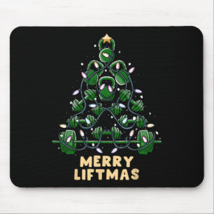 Oh Liftmas Tree Kettlebell Gym Ugly Weihnachten Mousepad
