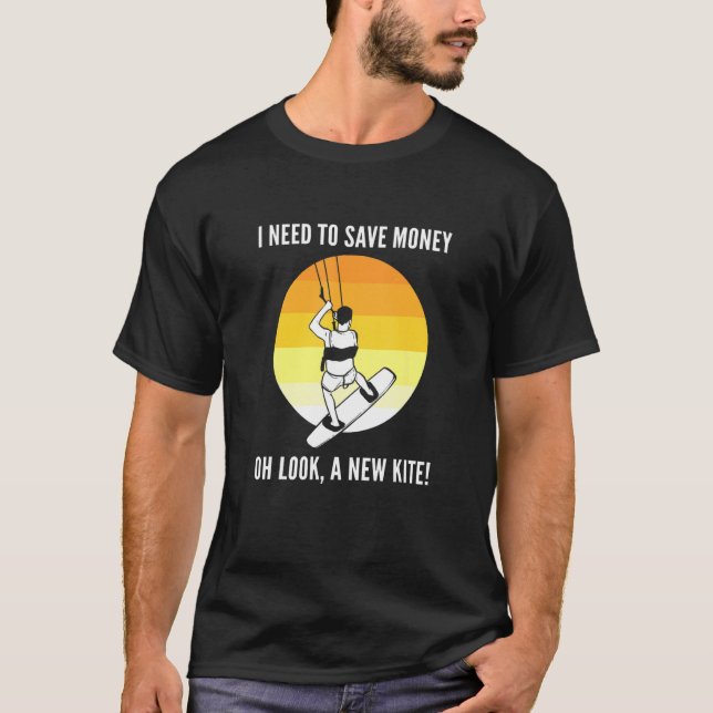 Oh Look A New Kite Kitesurfing Kiteboarding T-Shirt (Vorderseite)