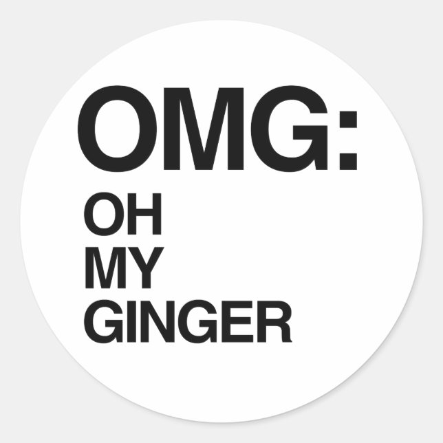 OH MEIN GINGER RUNDER AUFKLEBER (Vorderseite)