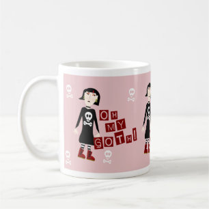 Oh mein goth Funny Gloomy Girl Character Kaffeetasse