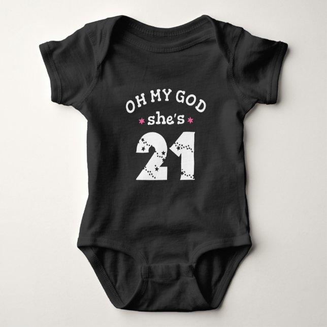 Oh mein Gott, sie ist 21 Jahre alt Baby Strampler (Vorderseite)