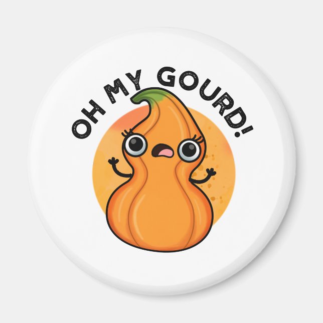 Oh mein Gourd Funny Veggie Pun Magnet (Vorne)