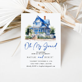 Oh mein Gouret Sweet Blue Zuhause Housewarming Par Einladung