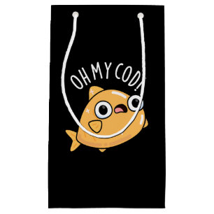 Oh mein Kabeljau Funny Fish Puff Dark BG Kleine Geschenktüte
