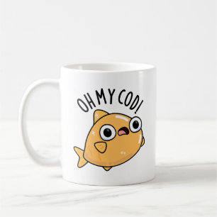 Oh mein Kabeljau Funny Fish Puff Kaffeetasse
