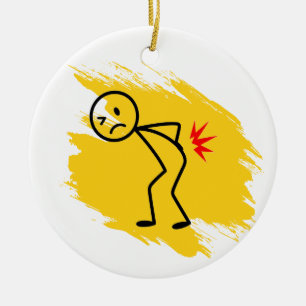 Oh mein Rückenschmerz Humor Benutzerdefinierte Bed Keramik Ornament