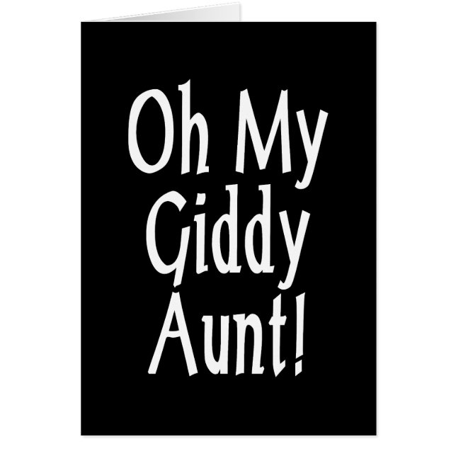 Oh meine Giddy-Tante! Karte (Vorne)