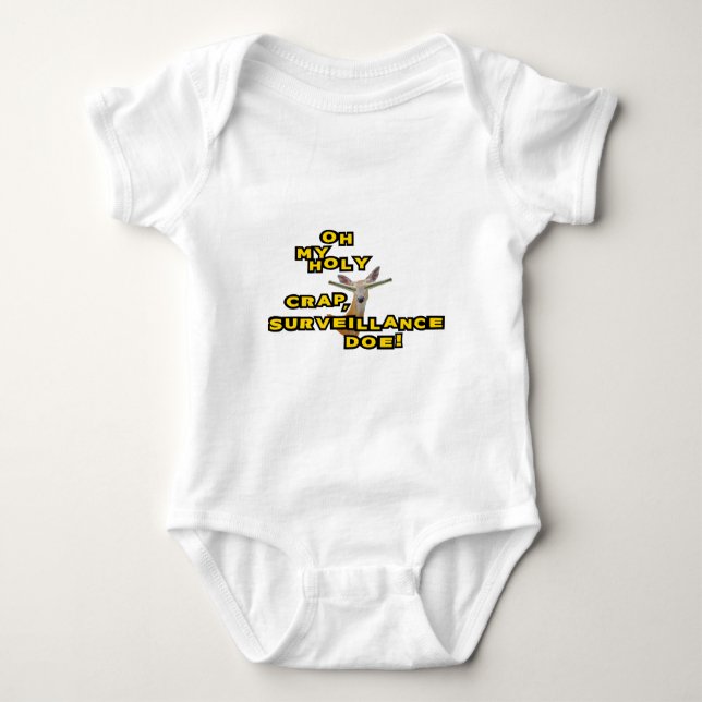 Oh meine heilige Mist-Überwachungs-Damhirschkuh Baby Strampler (Vorderseite)