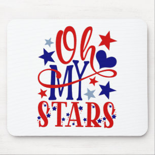 Oh meine Sterne Feuerwerk 4. Juli Unabhängigkeitst Mousepad