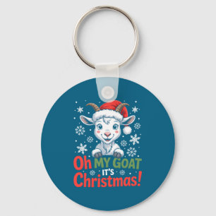 Oh meine Ziege Weihnachten Cartoon Bauernhof Tier Schlüsselanhänger