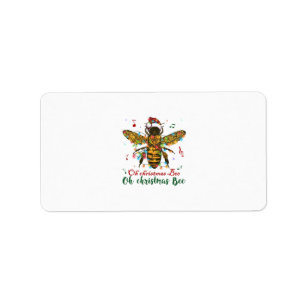 Oh Merry Christmas Bee Gifts Adressaufkleber