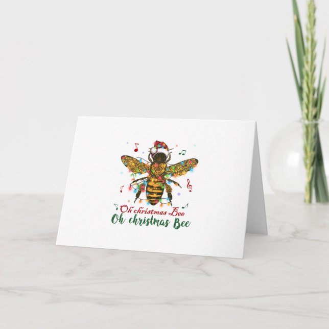 Oh Merry Christmas Bee Gifts Karte (Vorderseite)