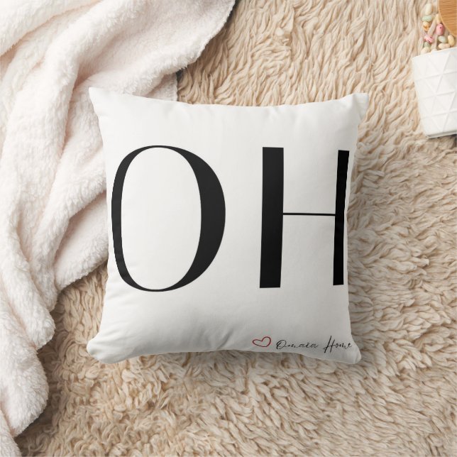 OH Minimal Typography Kissen (Decke)