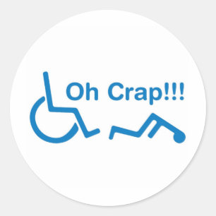 oh Mist Runder Aufkleber