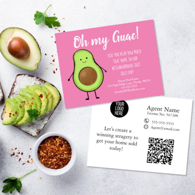Oh Mon Agent Immobilier Guac Carte Postale avocat (Créateur téléchargé)